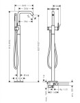 HANSGROHE - Tecturis S Vanová baterie do podlahy, matná bílá 73440700