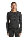 ICEBREAKER Wmns Merino 260 Tech Vertex LS Crewe AlpGeo, Black/Snow/J (vzorek) velikost: S