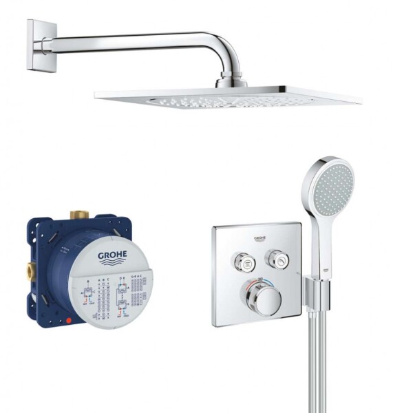 GROHE - Grohtherm SmartControl Sprchový set Perfect s podomítkovým termostatem, 2 proudy, chrom 34742000