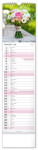 Nástěnný kalendář 2027 Notique kravata Květiny – Kvety, 12 x 48 cm