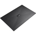 CERANO Sprchová vanička obdélníková FlexiCut - SMC/minerální kompozit - upravitelná - černá matná - 160x100x3 cm