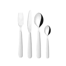Guzzini POP bílá / Sada příborů / 24 ks / nerezová ocel / ABS rukojeti (12750011)