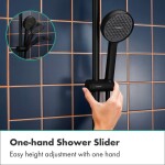 HANSGROHE - Activera S Set sprchové hlavice, tyče a hadice, 2 proudy, EcoSmart+, Water Boost, matná černá 28863670