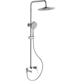 CERANO Sprchový nástěnný sloup Velea - vanová otočná baterie - chrom - 78-123 cm
