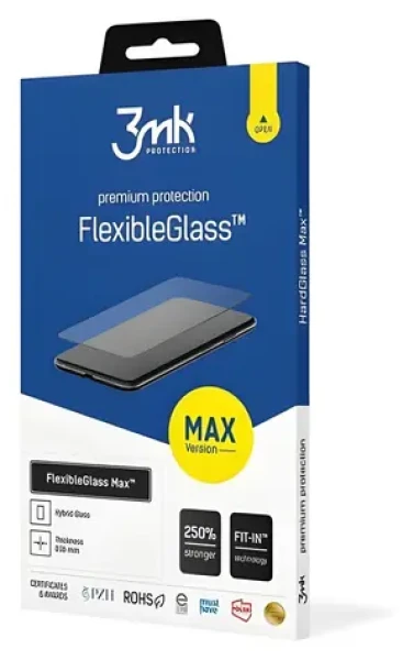 3mk FlexibleGlass Max Samsung Galaxy M54 černá / Hybridní sklo / 7H / 0,2 mm / celoplošné
