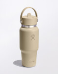 Hydro Flask Wide Mouth Travel Bottle with Flex Straw Cap (710 ml) Oat