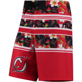 FOCO Pánské Plavky New Jersey Devils Floral Stripe Boardshorts Velikost: