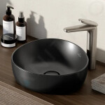 VILLEROY & BOCH - Antao Umyvadlo na desku, 40x40 cm, CeramicPlus, Pure Black 4A7240R7