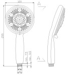 INVENA - Sprchová hlavice STILLA AS-58-001-D
