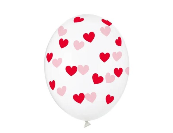 Balónek červená srdíčka 6 ks 30 cm Balónek červená srdíčka 6 ks 30 cm