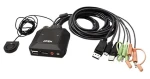 ATEN CS52DP / KVM přepínač / 2:1 / DisplayPort / USB-C / USB / audio (CS52DP)