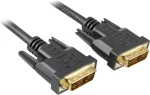 Sharkoon DVI-D (18+1) 5m černá / Propojovací kabel / Single Link / max. 1920 × 1200 px / 2x DVI-D (4044951009107)