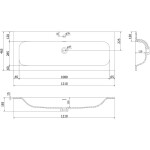 MEXEN/S - Rivel koupelnová skříňka 120 cm s umyvadlem Vela, 1 šuplík, reliéf , grafit mat/bílá mat - 91A20-12047-1-BF66-W23M0 91A20-12047-1-BF66-W23M01