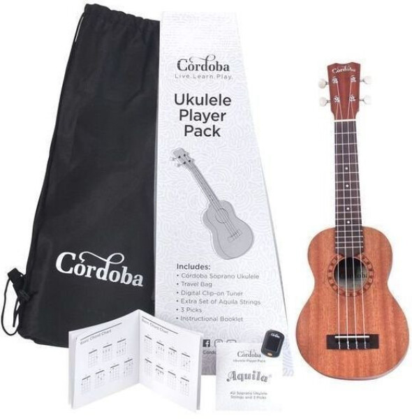 Cordoba Ukulele Player Pack Soprano - Natural