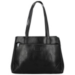 Trendy dámská koženková kabelka na rameno Remiga, černá