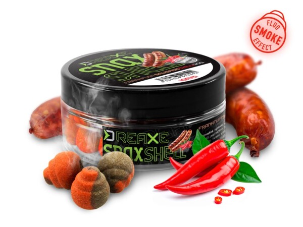 Delphin Nástraha D Snax Shell Frankfurtská klobása-Chilli 30g - 12mm,Delphin Nástraha D Snax Shell Frankfurtská klobása-Chilli 30g - 12mm