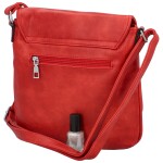 Stylová dámská koženková crossbody kabelka Haidi, červená
