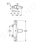 GROHE - Grohtherm 800 Termostatická vanová baterie, chrom 34568000