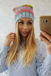Krystyna fleecová čepice K207 neon green+blue UNI