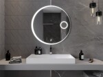 MEXEN - Ella zrcadlo s osvětlením s kosmetickým zrcátkem, 90 cm, LED 600 9811-090-090-611-00