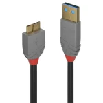 Lindy Anthra Line černá / Kabel USB / USB-A - Micro-USB B / 2 m / 5 Gbit/s (36767)