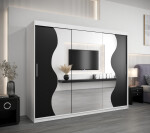 Šatní skříň Abi Mr Dveře: Černá, Rozměr: 120 cm, Korpus: Bílá