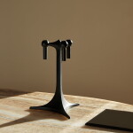 Stoff Nagel Designový svícen STOFF Nagel Stand Black, černá barva, kov