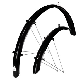 Blatníky FORCE 58 Aluflex 28" XL + V vzpěry, černé