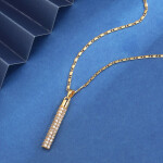 Souprava náhrdelníku a náušnic Swarovski Elements Elegance, Zlatá 40 cm + 5 cm (prodloužení)