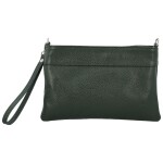 Módní dámská kožená mini crossbody kabelka Kaliopi, tmavě zelená