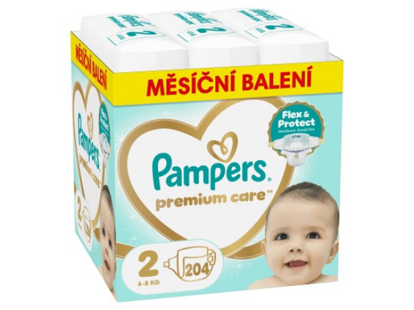 Pampers Premium Care, vel. 2, 204 ks