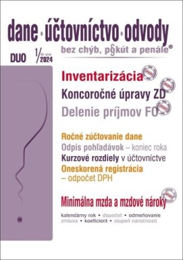 DUO 1/2024 Dane, účtovnictvo, odvody bez chýb, pokút penále