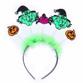 Halloweenská čelenka dýně a čarodějnice