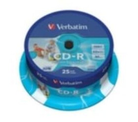 Verbatim 25ks CD-R 700MB AZO 52x / Wide Printable / Spindl (43439)