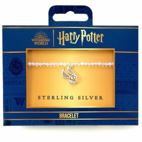 Harry Potter Náramek se stříbrným přívěskem - Zlatonka (bílý)