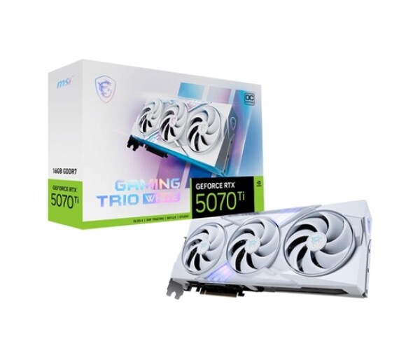 MSI VGA NVIDIA GeForce RTX 5070 Ti 16G GAMING TRIO OC WHITE, RTX 5070 Ti, 16GB GDDR7, 3xDP, 1xHDMI EDF_2648704