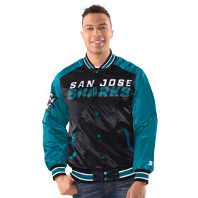 Starter Pánská bunda San Jose Sharks NHL Renegade Varsity Satin Jacket Velikost: S