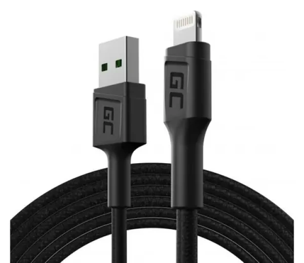Green Cell KABGC18 černá / Datový kabel / USB-A - Lightning / 2 m (KABGC18)