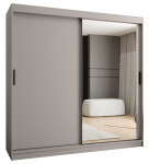 Šatní skříň Abi Rubino T2 Rozměry: 200 cm, Barva korpusu + barva dveří: Kašmír