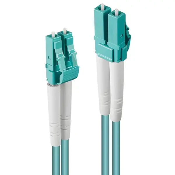 Lindy LC/LC tyrkysová / Optický patch kabel / Multimode OM3 / 50/125 µm / Duplex / 3 m (46372)