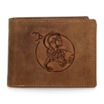 Pánská kožená peněženka Zvěrokruh Kozoroh - Daimon, hnědá