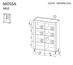 Komoda Mossa MO5 Barva korpusu: Kašmír