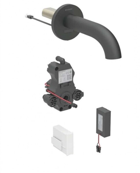GEBERIT - Piave Elektronický umyvadlový ventil pod omítku, bateriové napájení, easy to clean, matná černá 116.283.14.1