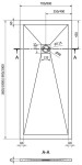 MEXEN/S - Stone+ obdélníková sprchová vanička 180 x 70, černá, mřížka černá 44707018-B
