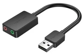Vention externí zvuková karta USB 2.0 15 cm / Externí zvuková karta / USB 2.0 / TRS 3,5 mm (CDYB0)
