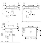 HANSGROHE - Xanuia Q Umyvadlo 65x48 cm, s přepadem, otvor pro baterii, SmartClean, bílá 61011450