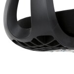 Kancelářská židle, šedá síťovina, černý plast, kolečka na tvrdé podlahy