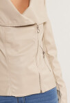 Dámská bunda Ramonesque Imitace kůže JAC0220-23W béžová - Monnari světle béžová S-36