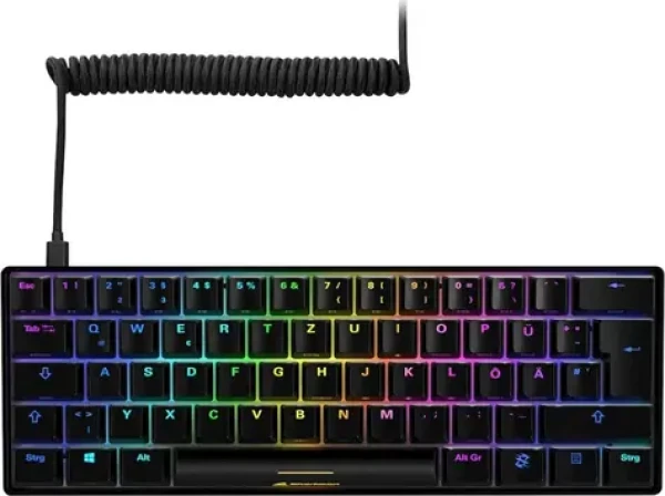 Sharkoon SKILLER SGK50 S4 černá / herní klávesnice / mechanická / drátová / RGB / Kailh Red spinač / DE (4044951033751)