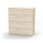 Nábytek Mikulík Komoda VARIO 4 - šedé úchytky ROZMĚR: (š/v/hl.) 70 x 86,5 x 40,5 cm